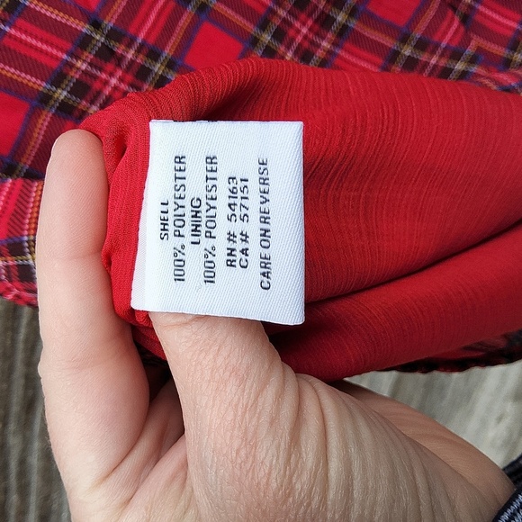 Tommy Hilfiger Red Tartan Pattern Sleevelees Blouse Size XL - Picture 7 of 9